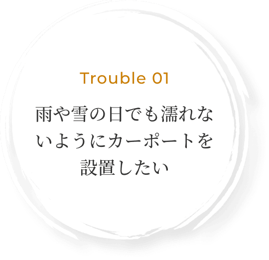 雨や雪の日でも濡れないようにカーポートを設置したい