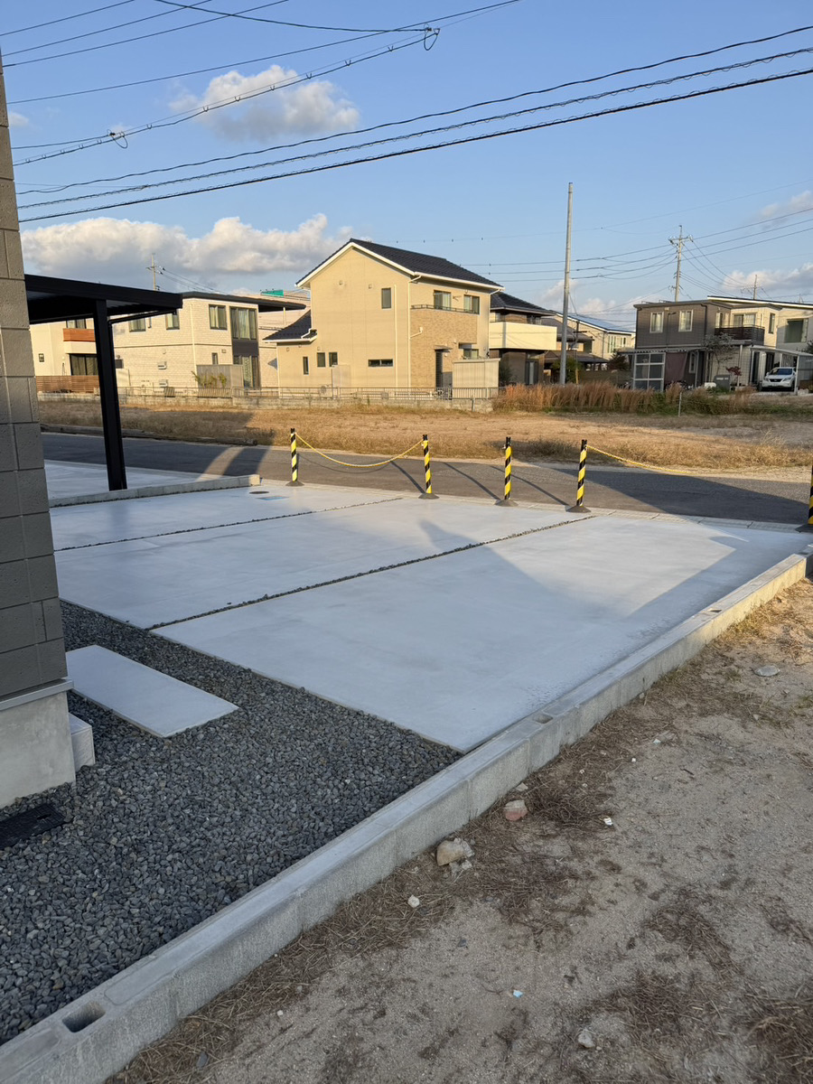 【米子市】福原　M様邸　駐車場コンクリート土間工事
